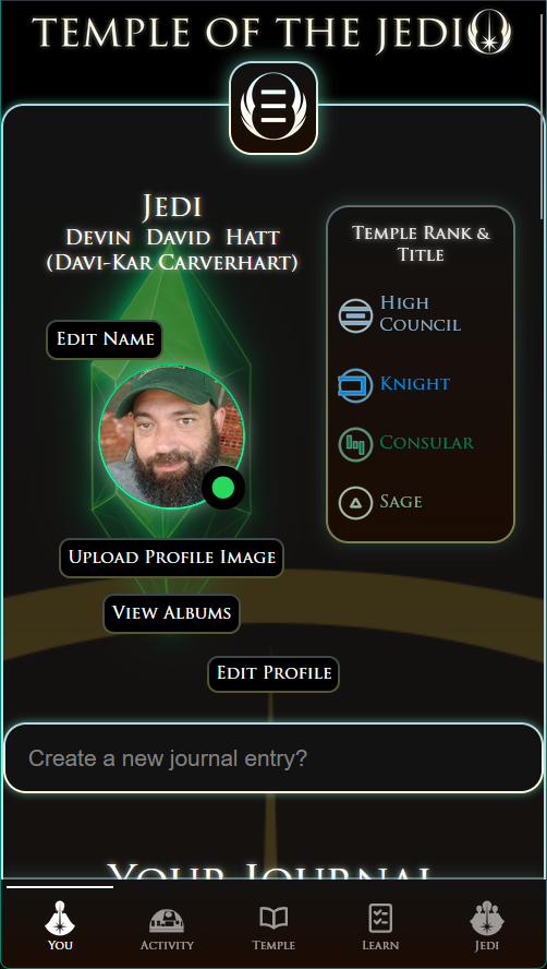 Temple profile landing page